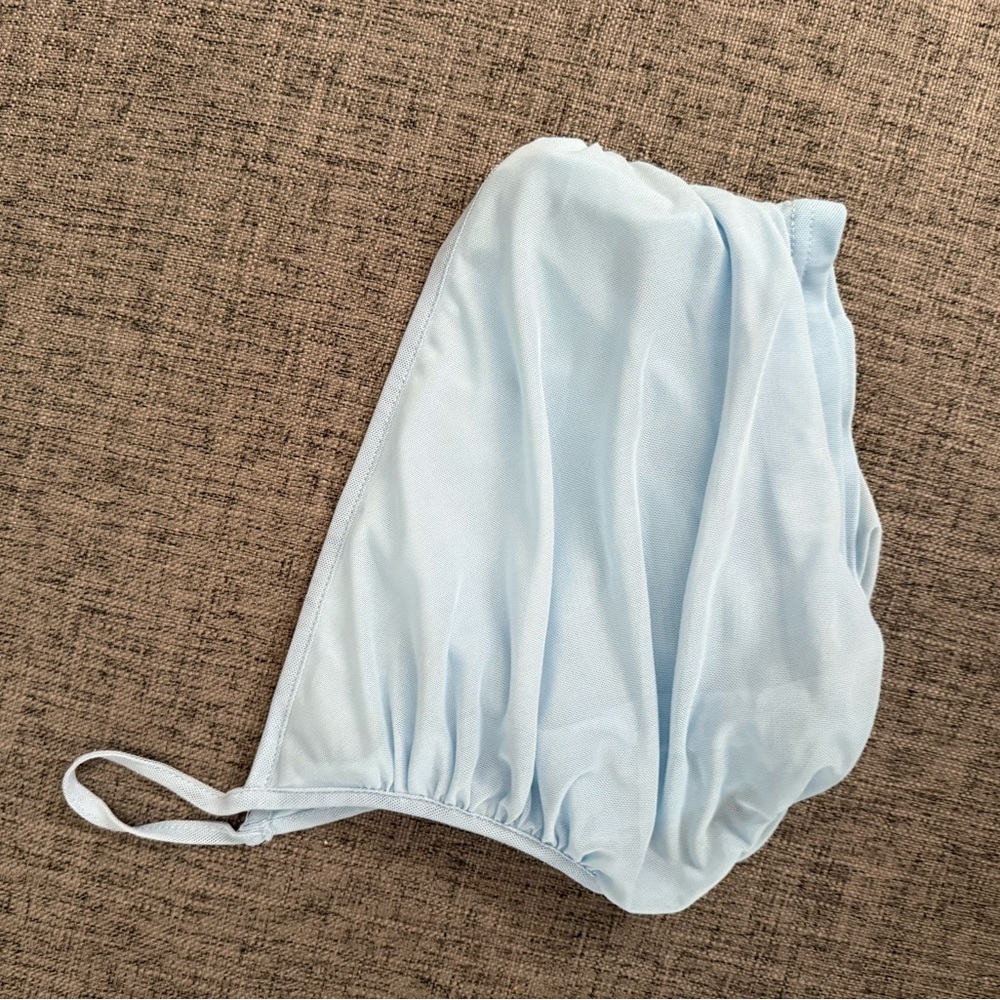 Baby blue one strap crop top